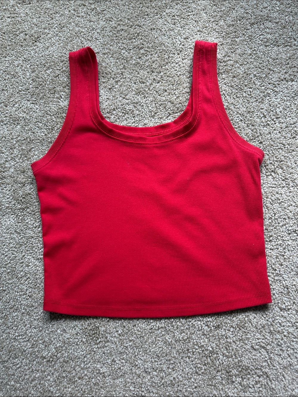 Wild Fable Red Ribbed Tank Top Size Small